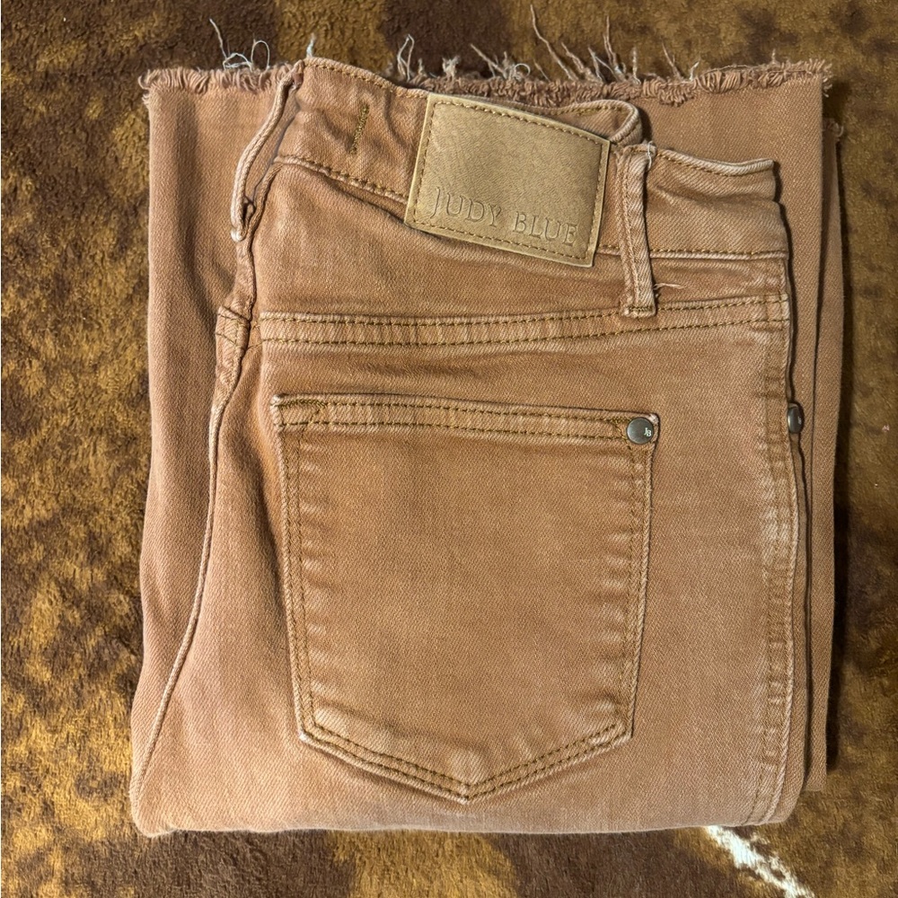Judy Blue khaki colored Flare Jeans